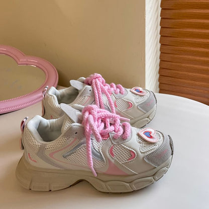 Platform Sneakers With Heart SpreePicky