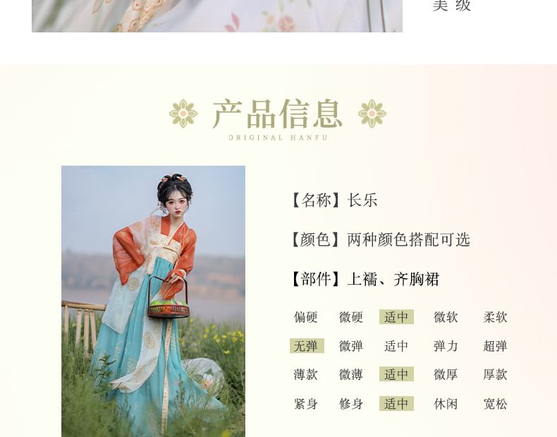 Set: Floral Hanfu Maxi Dress + Long Light Jacket SpreePicky