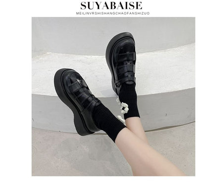 Cutout Platform Loafers SpreePicky