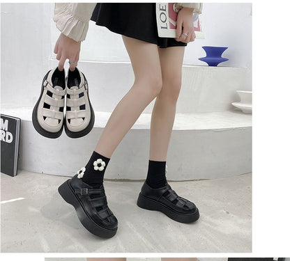 Cutout Platform Loafers SpreePicky