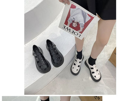 Cutout Platform Loafers SpreePicky