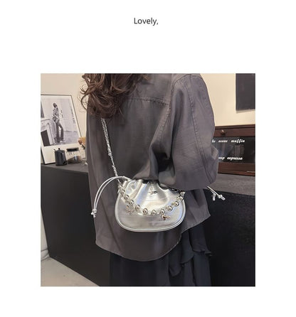 Butterfly Drawstring Chain Crossbody Bag SpreePicky