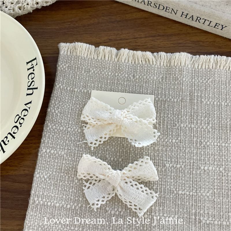 Perforated Plain Bow Hair Clip / Hair Tie mySite