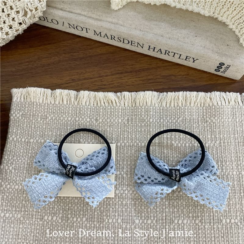 Perforated Plain Bow Hair Clip / Hair Tie mySite