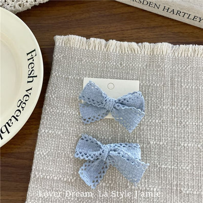 Perforated Plain Bow Hair Clip / Hair Tie mySite