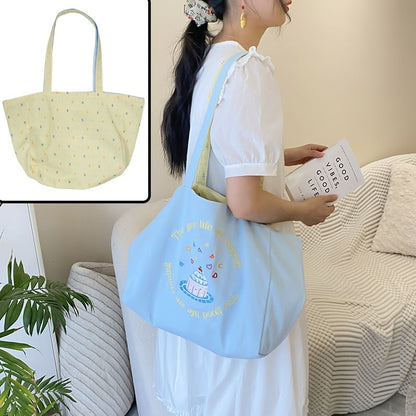 Embroidered Canvas Tote Bag mySite