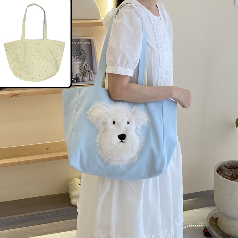 Embroidered Canvas Tote Bag mySite