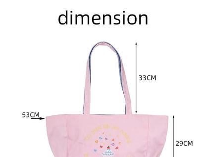 Embroidered Canvas Tote Bag mySite