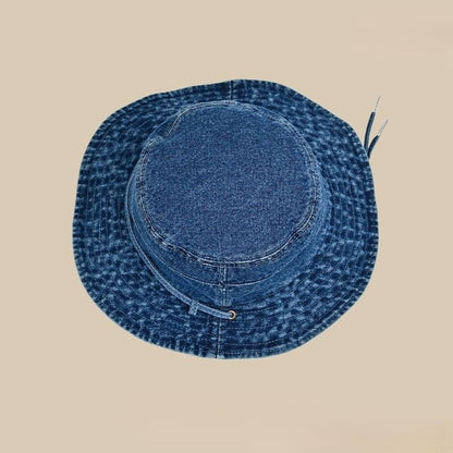 Denim Bucket Hat With Adjustable Chin Strap SpreePicky