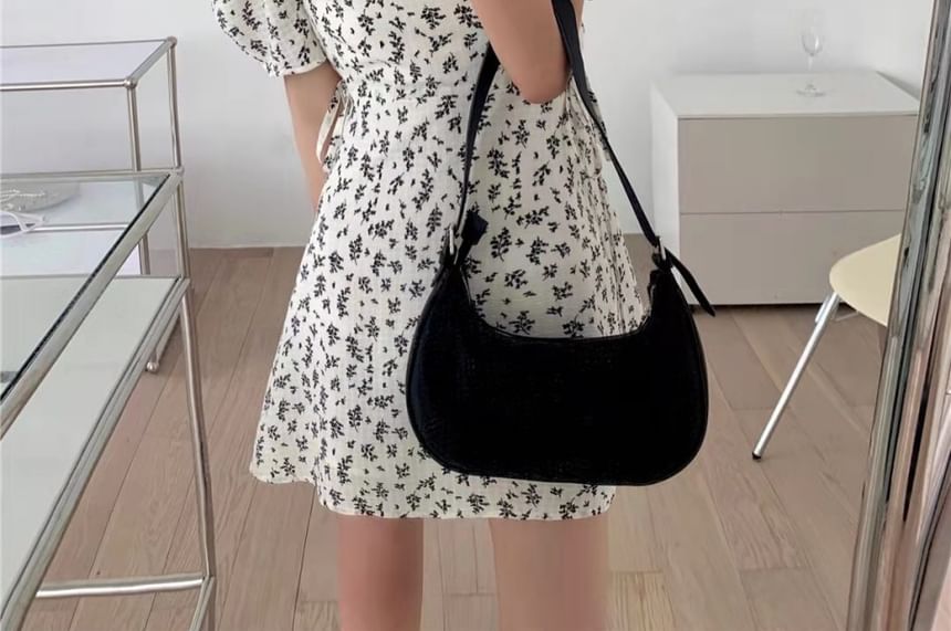 Short Sleeve Floral Print Square Neck Cut SpreePicky