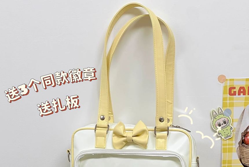 Bow PVC Panel Tote Bag / Bag Charm / Set SpreePicky