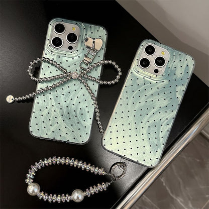 Dotted Phone Case / Strap / Phone Charm Hook / Phone Charm / Set SpreePicky