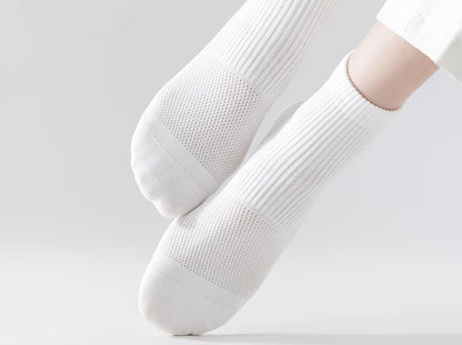 Set of 5 Pairs: Plain Ribbed Short Socks SpreePicky