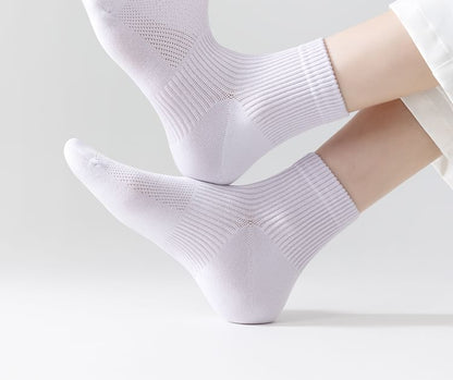 Set of 5 Pairs: Plain Ribbed Short Socks SpreePicky