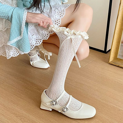 Bow Ruffle Trim Socks / Set SpreePicky