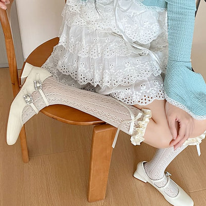 Bow Ruffle Trim Socks / Set SpreePicky