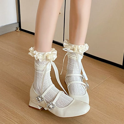 Bow Ruffle Trim Socks / Set SpreePicky