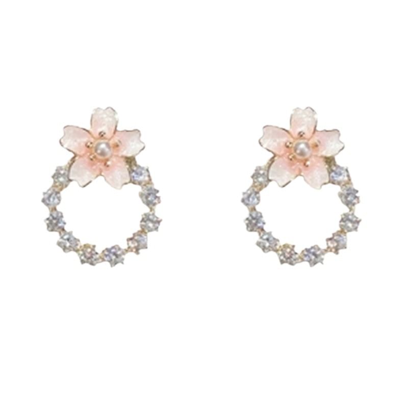 Flower Rhinestone Stud Earring mySite