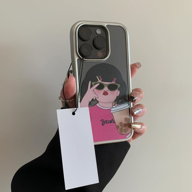 Cartoon Girl Phone Case - iPhone 15 Pro Max / 15 Pro / 15 Plus / 15 / 14 Pro Max / 14 Pro / 14 Plus / 14 / 13 Pro Max / 13 Pro / 13 / 13 mini / 12 Pro Max / 12 Pro / 12 / 12 mini / 11 Pro Max / 11 Pro / 11 SpreePicky