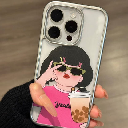 Cartoon Girl Phone Case - iPhone 15 Pro Max / 15 Pro / 15 Plus / 15 / 14 Pro Max / 14 Pro / 14 Plus / 14 / 13 Pro Max / 13 Pro / 13 / 13 mini / 12 Pro Max / 12 Pro / 12 / 12 mini / 11 Pro Max / 11 Pro / 11 SpreePicky