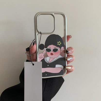 Cartoon Girl Phone Case - iPhone 15 Pro Max / 15 Pro / 15 Plus / 15 / 14 Pro Max / 14 Pro / 14 Plus / 14 / 13 Pro Max / 13 Pro / 13 / 13 mini / 12 Pro Max / 12 Pro / 12 / 12 mini / 11 Pro Max / 11 Pro / 11 SpreePicky