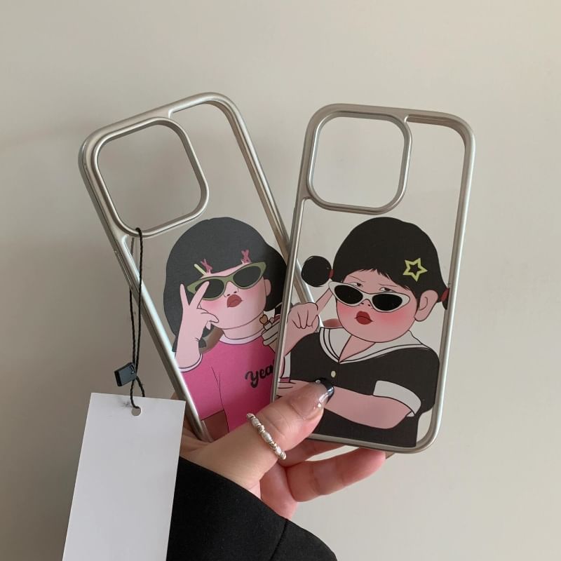 Cartoon Girl Phone Case - iPhone 15 Pro Max / 15 Pro / 15 Plus / 15 / 14 Pro Max / 14 Pro / 14 Plus / 14 / 13 Pro Max / 13 Pro / 13 / 13 mini / 12 Pro Max / 12 Pro / 12 / 12 mini / 11 Pro Max / 11 Pro / 11 SpreePicky