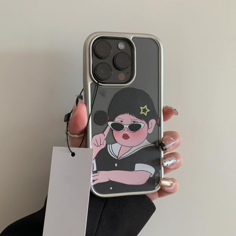 Cartoon Girl Phone Case - iPhone 15 Pro Max / 15 Pro / 15 Plus / 15 / 14 Pro Max / 14 Pro / 14 Plus / 14 / 13 Pro Max / 13 Pro / 13 / 13 mini / 12 Pro Max / 12 Pro / 12 / 12 mini / 11 Pro Max / 11 Pro / 11 SpreePicky