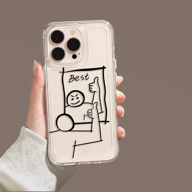 Cartoon Mirrored Phone Case - iPhone 15 Pro Max / 15 Pro / 15 Plus / 15 / 14 Pro Max / 14 Pro / 14 Plus / 14 / 13 Pro Max / 13 Pro / 13 / 13 mini / 12 Pro Max / 12 Pro / 12 / 12 mini / 11 Pro Max / 11 Pro / 11 SpreePicky