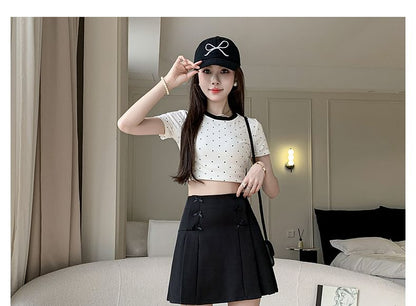 High Waist Plain Bow Mini A SpreePicky