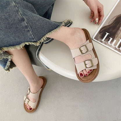 Buckled Slide Sandals mySite