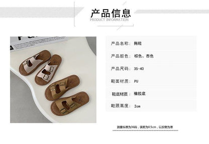 Buckled Slide Sandals mySite