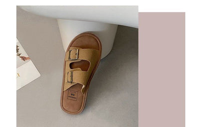 Buckled Slide Sandals mySite