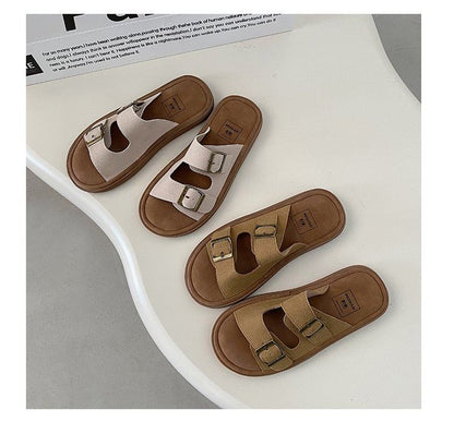 Buckled Slide Sandals mySite