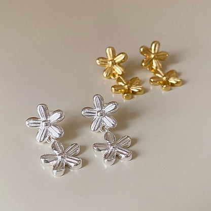 Floral Alloy Drop Earring SpreePicky