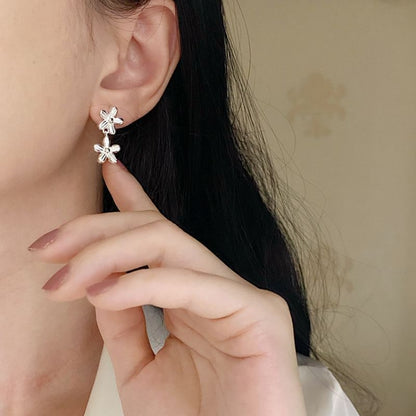 Floral Alloy Drop Earring SpreePicky