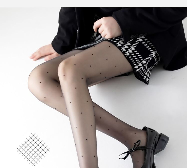 Dotted Sheer Tights SpreePicky