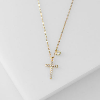 Rhinestone Cross Necklace SpreePicky