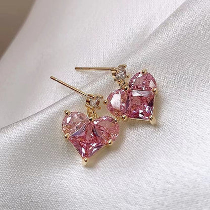 Heart Rhinestone Drop Earring mySite