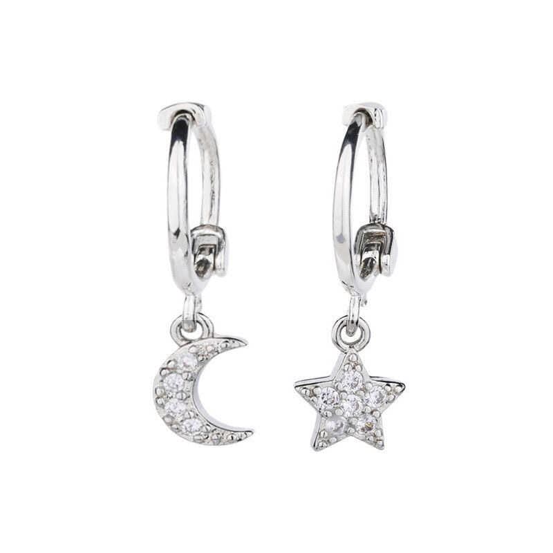 Moon / Star Alloy Drop Earring mySite