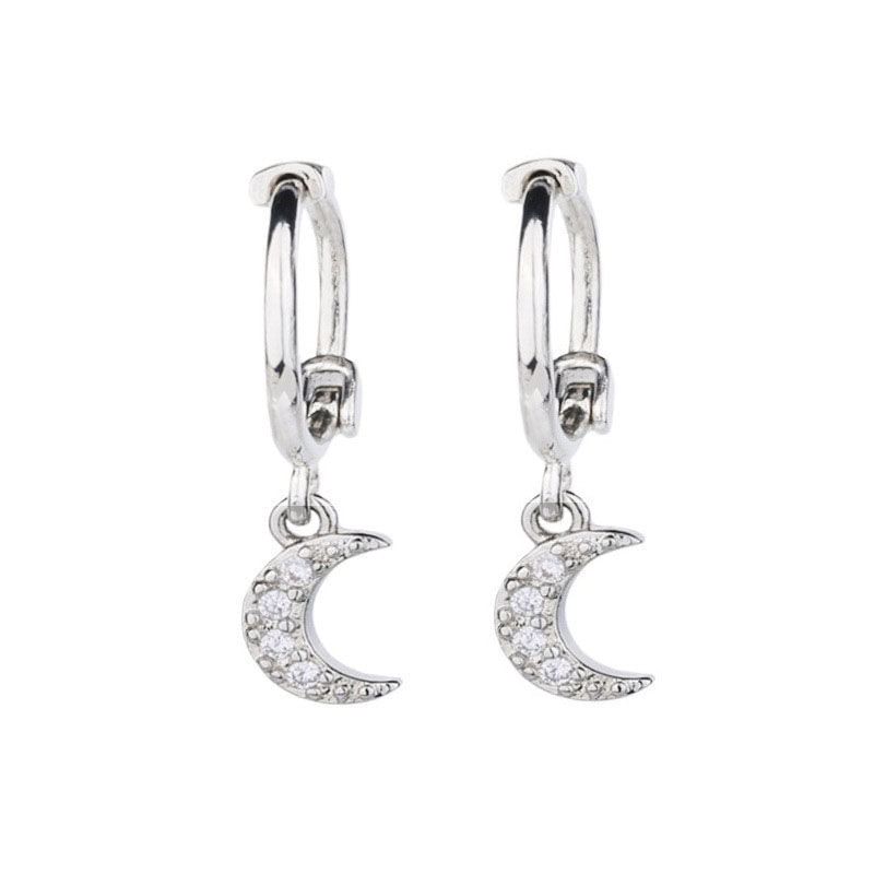 Moon / Star Alloy Drop Earring mySite