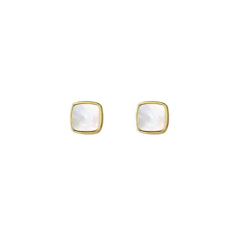 Square Shell Alloy Stud Earring mySite