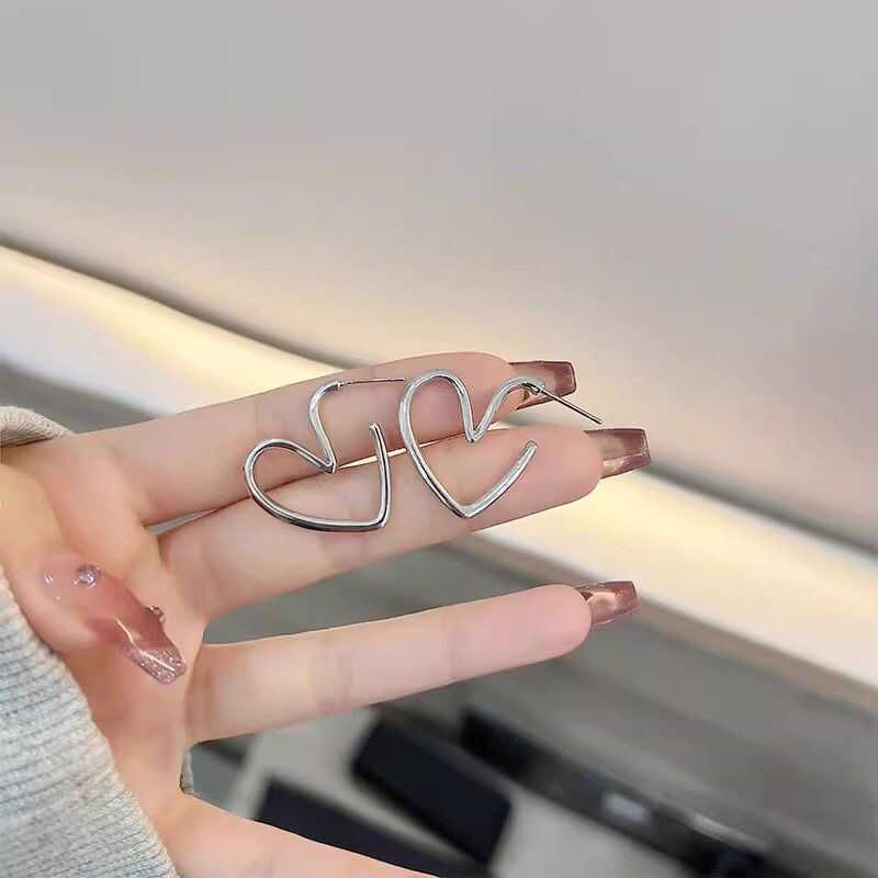 Heart Alloy Hoop Earring mySite