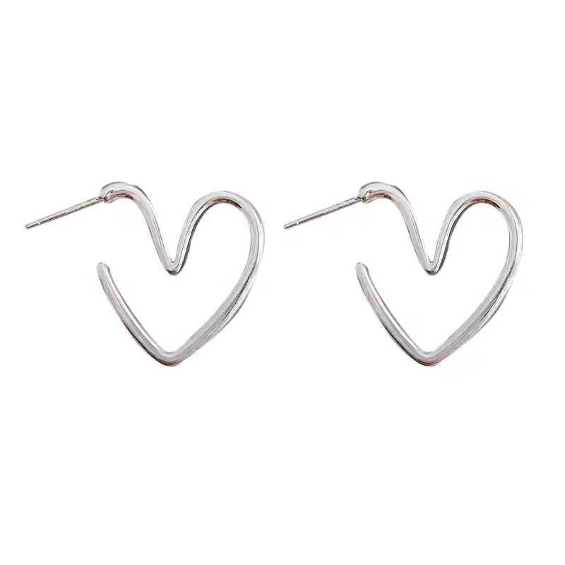 Heart Alloy Hoop Earring mySite