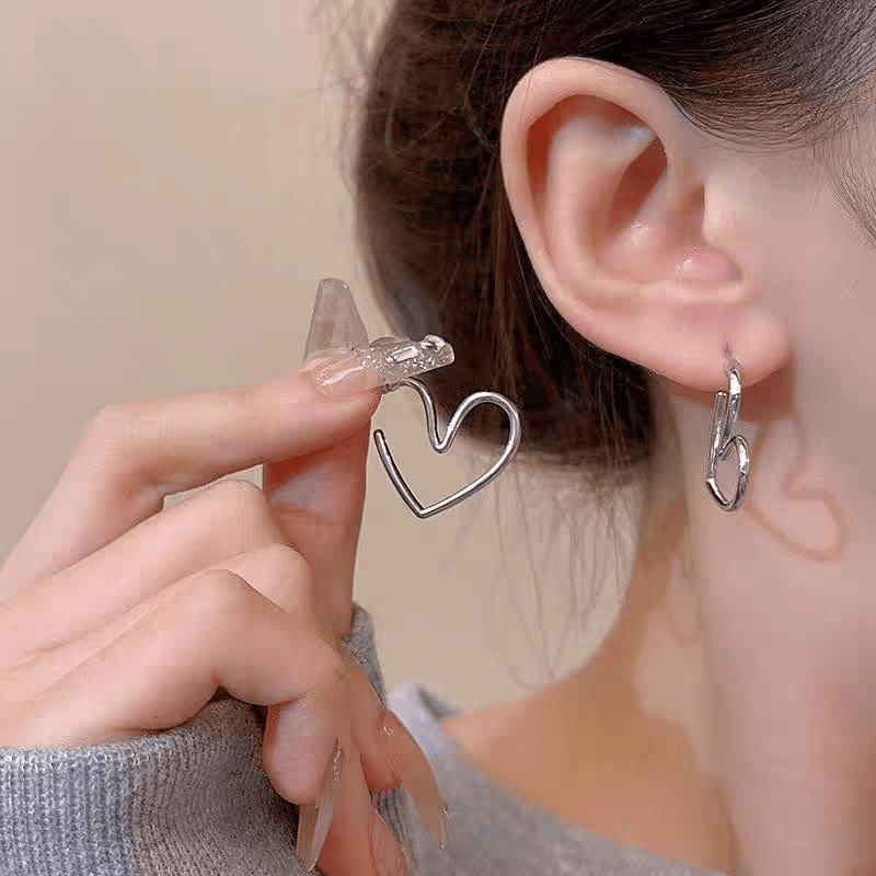 Heart Alloy Hoop Earring mySite