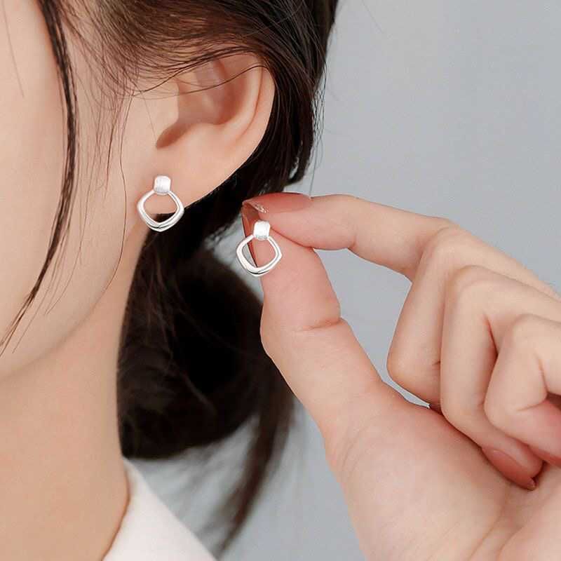 Geometric Alloy Drop Earring mySite