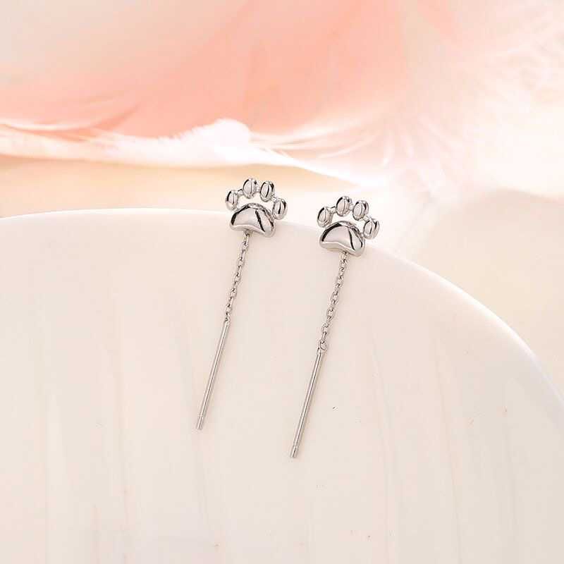 Cat Paw Alloy Threader Earring mySite