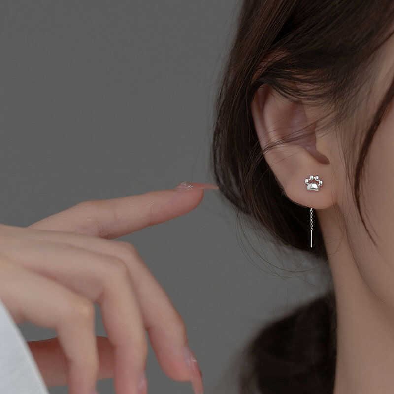 Cat Paw Alloy Threader Earring mySite