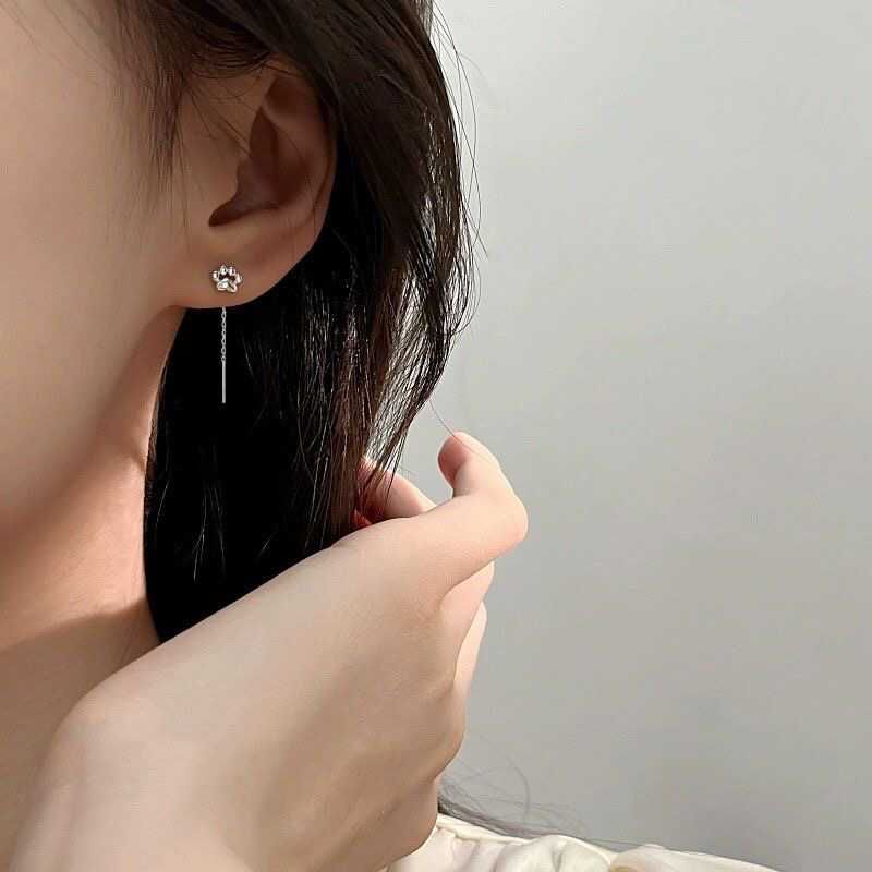 Cat Paw Alloy Threader Earring mySite