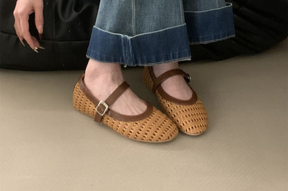 Two Tone Woven Mary Jane Shoes SpreePicky