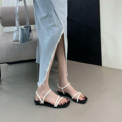 Strappy Butterfly Accent Slingback Sandals SpreePicky